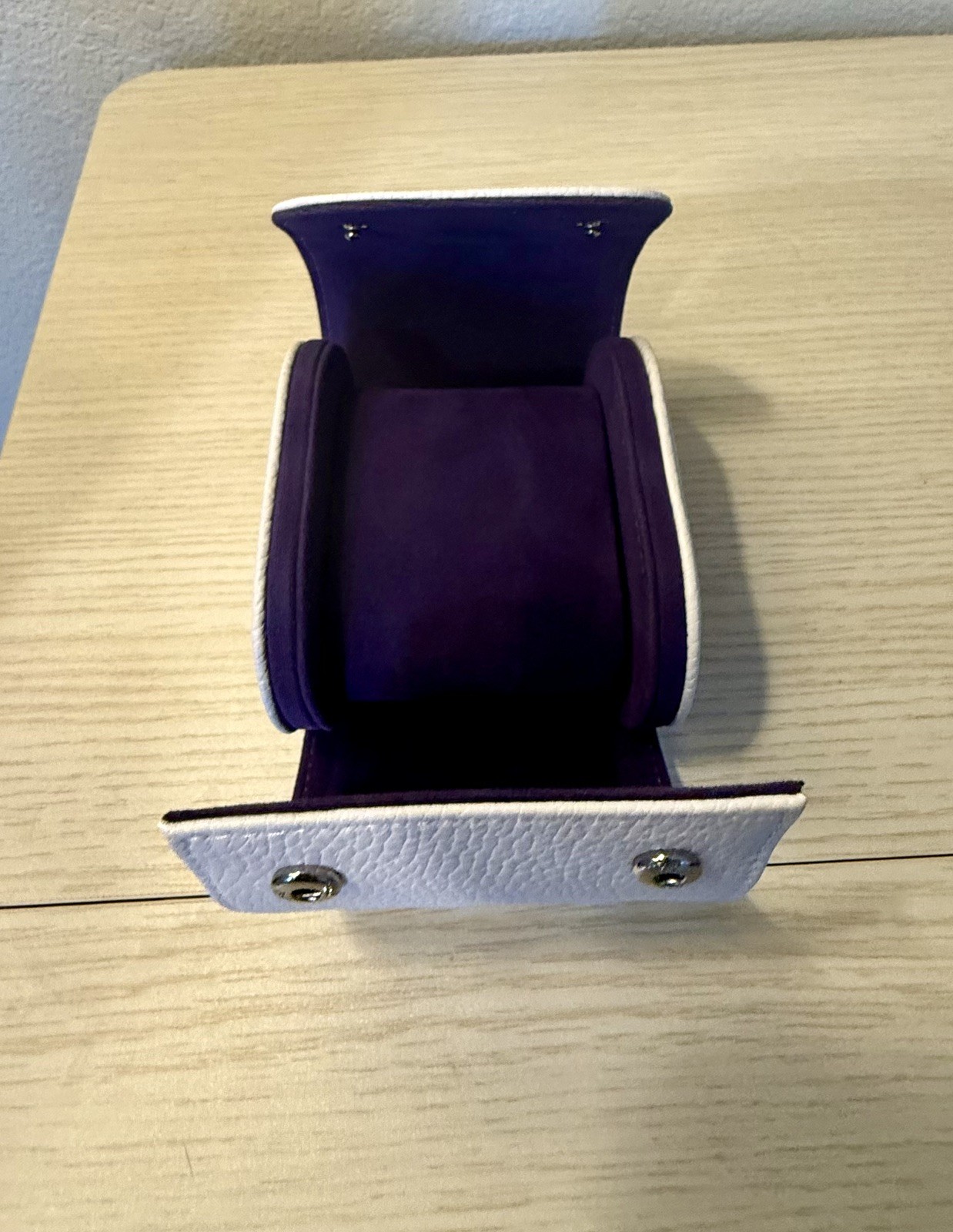 Super Rare! Genuine VOOKUM Watch Roll | Rare Bone Color w/Purple Interior
