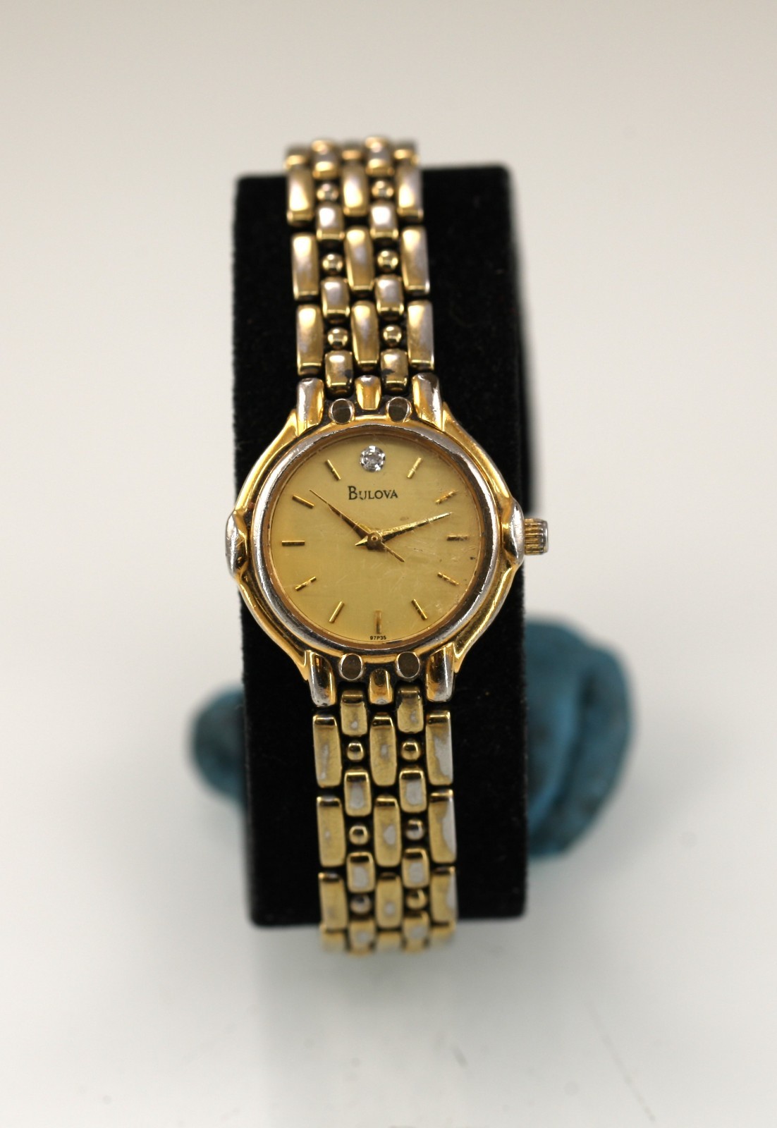 Bulova Watch Women Gold Stainless Steel Water Resistant Battery Quartz