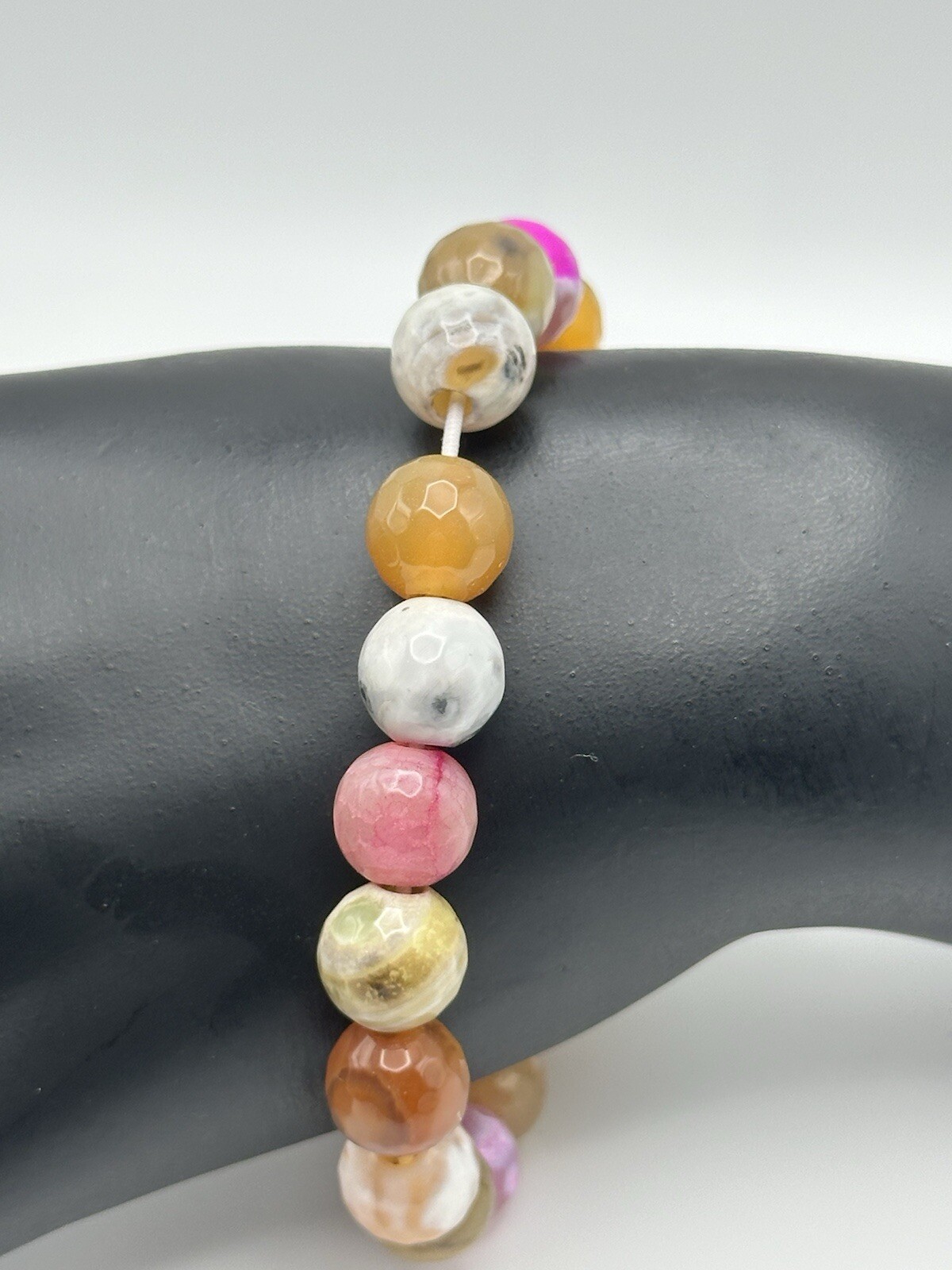 Healing Stone Beaded Stretch Bracelet With God’s Masterpiece Charm