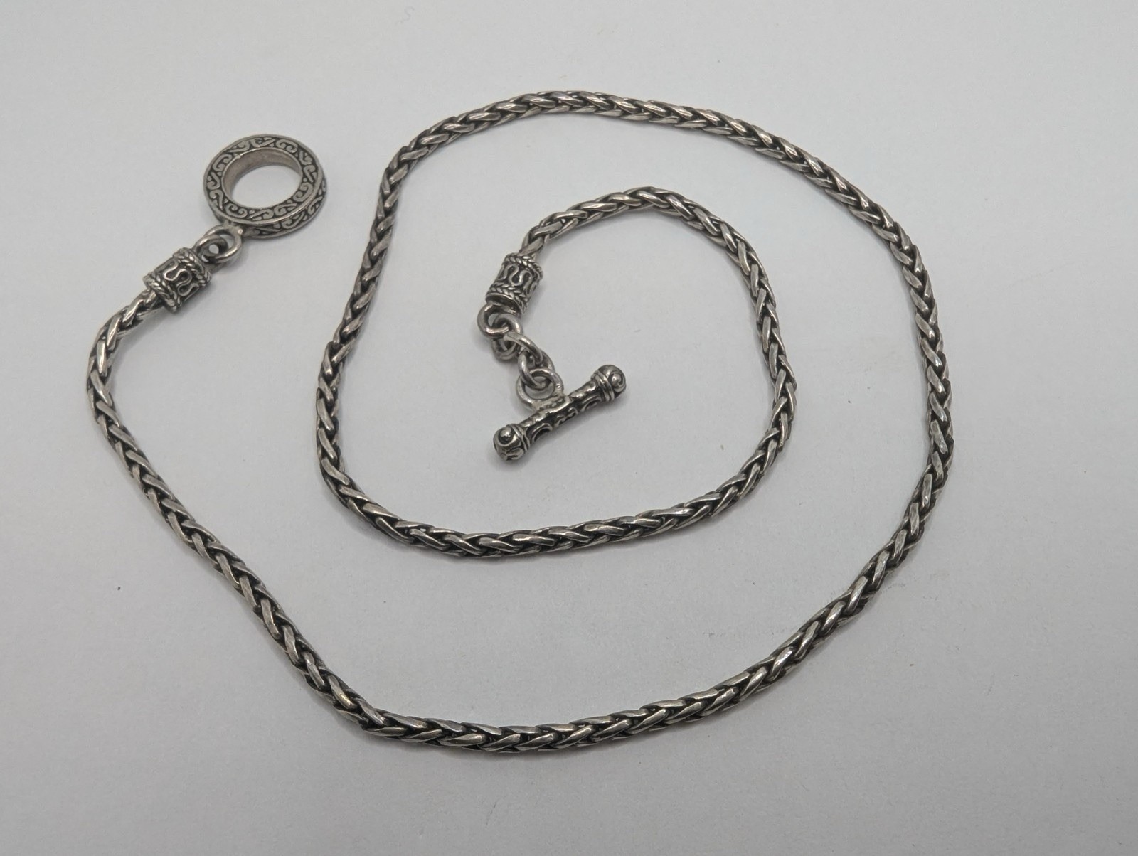 EFFY Sterling And 18K Yellow Gold Black & White Diamond Pendant Toggle Necklace