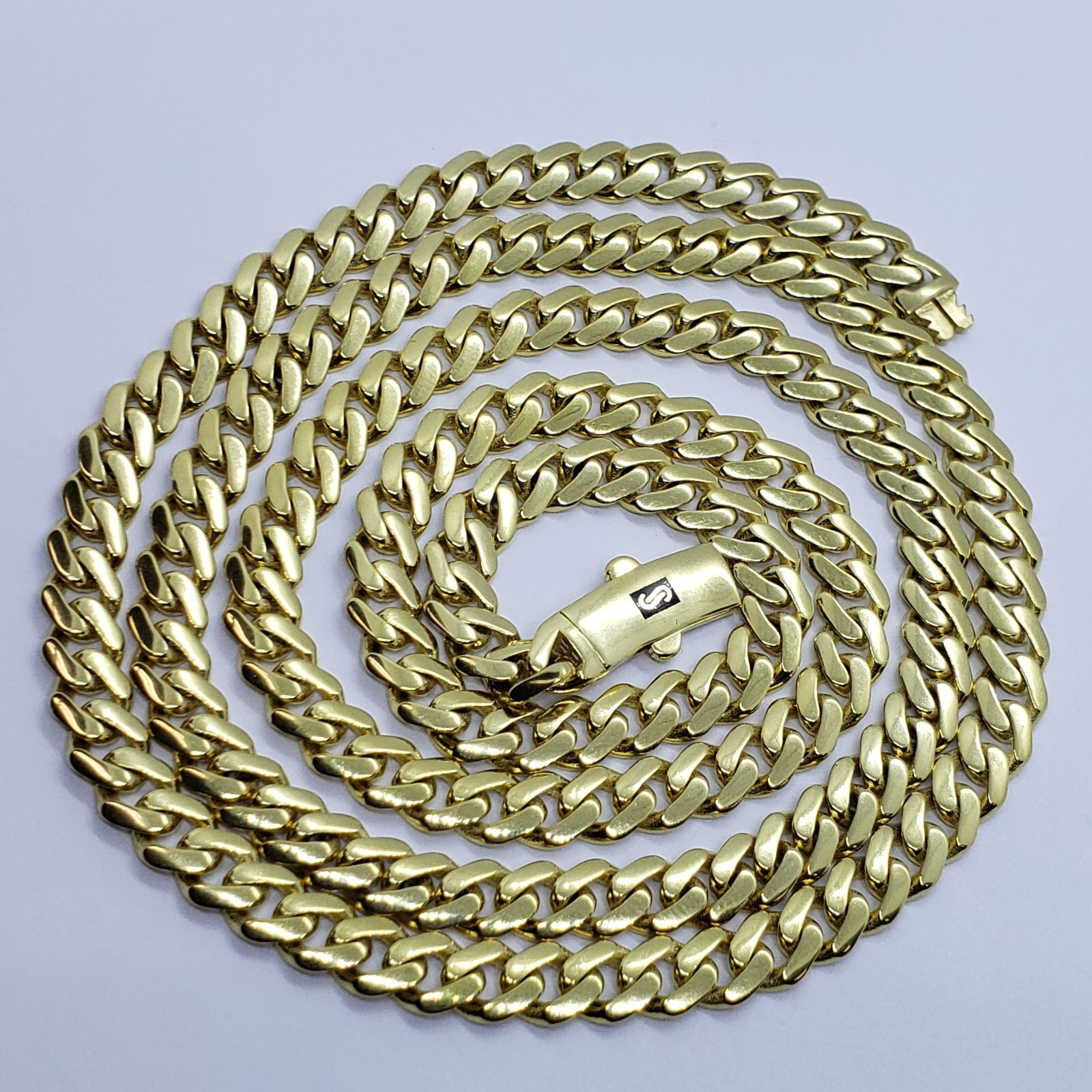 10K Hollow Yellow Gold Miami Cuban Monaco Chain 6m~9mm Necklace Bracelet 7″-30″