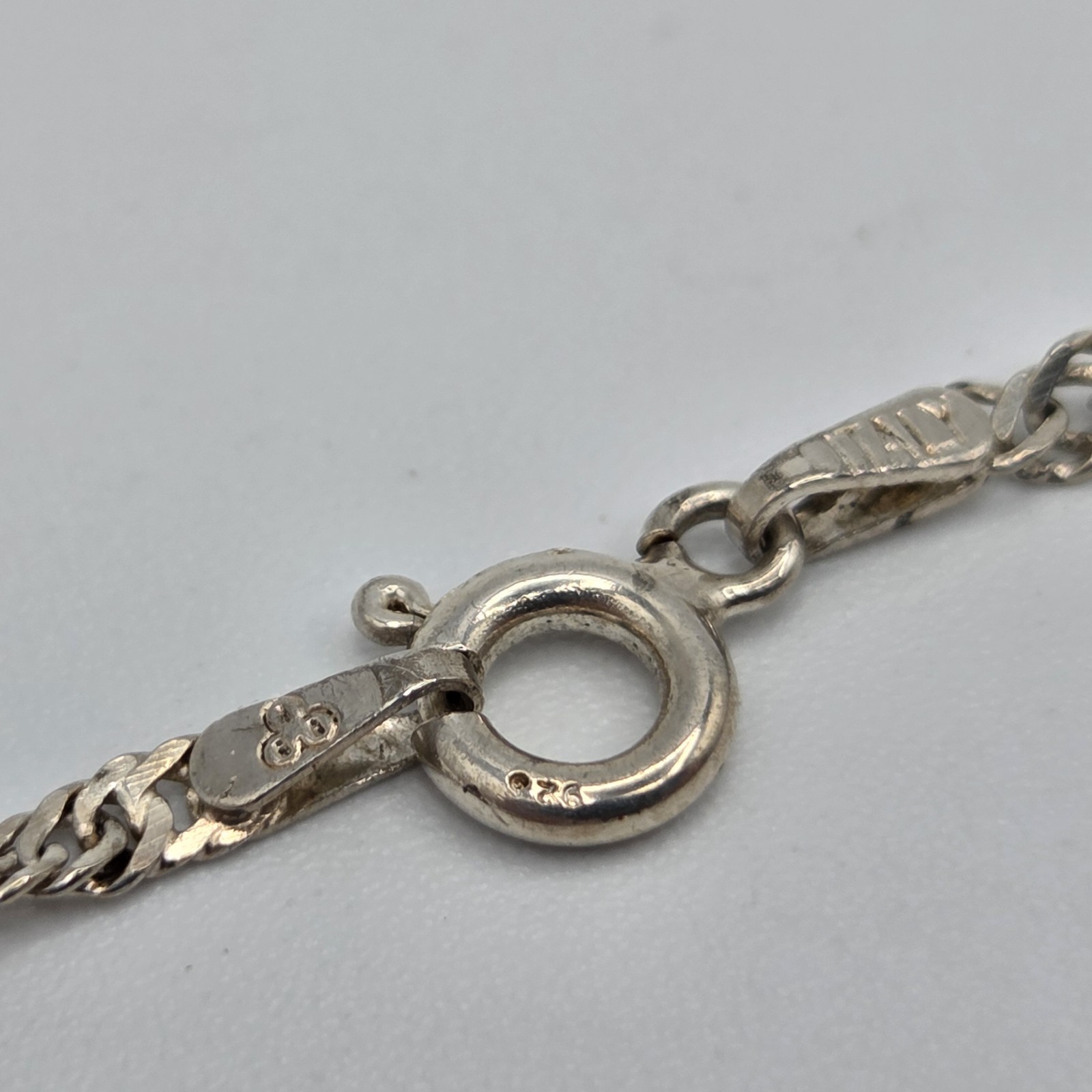 Vtg IBB Italy 925 Sterling Silver Singapore Twist Chain Anklet Bracelet 8.5″