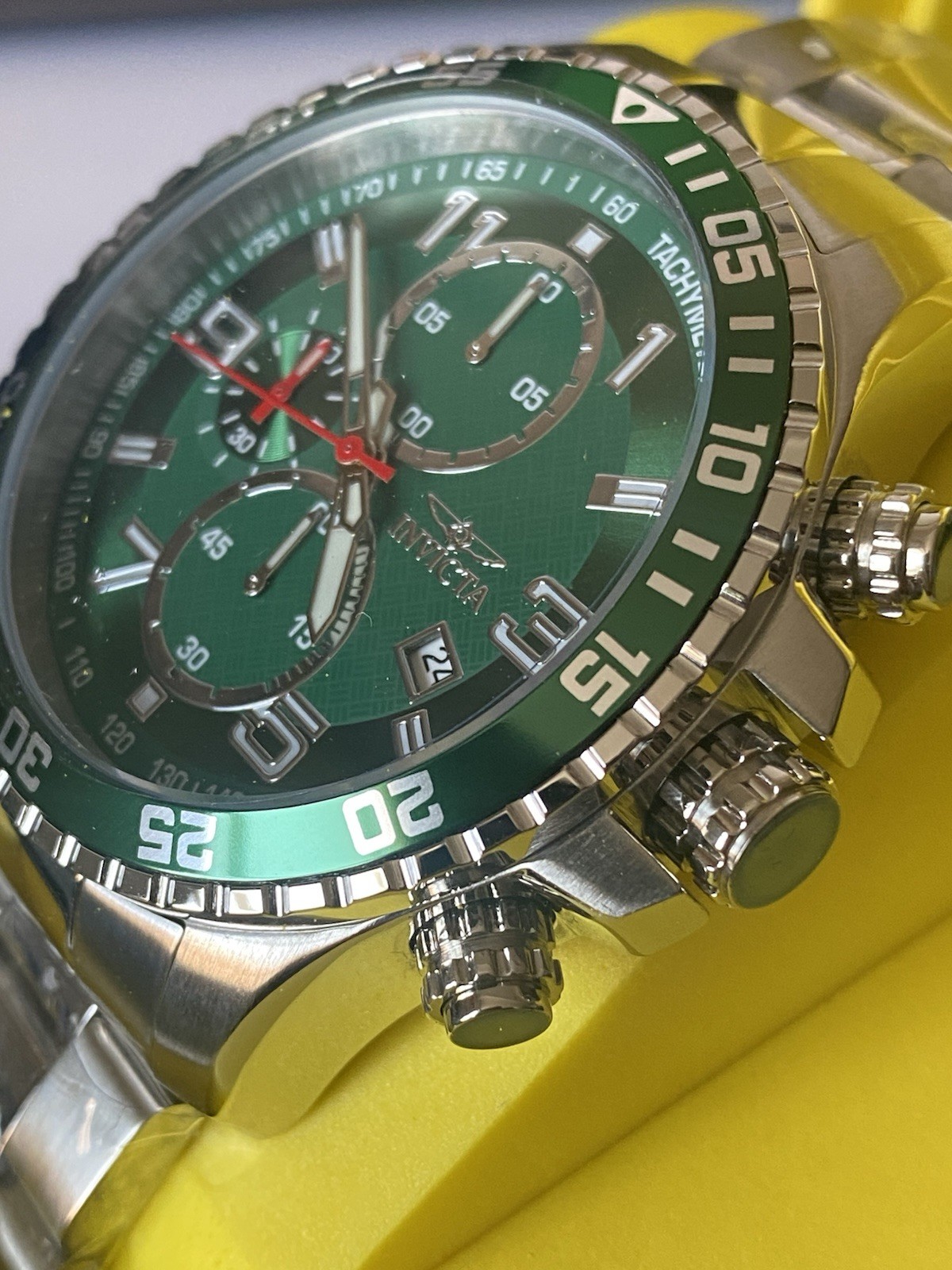 Brand New Invicta Specialty Mach Gala Men’s Watch 48mm Green Steel (69818) New