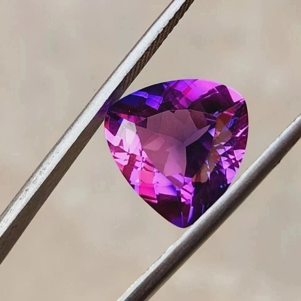 AAA 6.15Ct Natural Exquisite Purple Blue Sapphire Trillion Loose Certified Gem