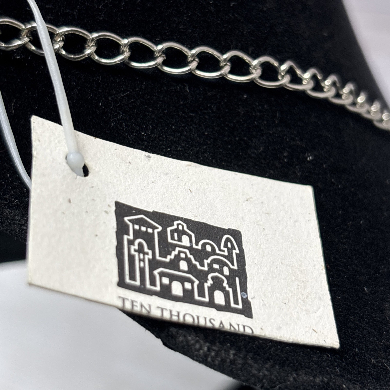 New W/Tag Ten Thousand Villages Silver Tone Statement Necklace Handmade 7913830