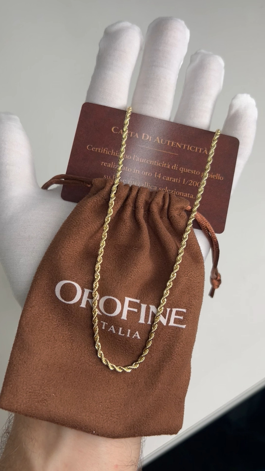 Italian 1/200 14k Yellow Gold Rope Chain Cadena Necklace Men Women 3mm 20in