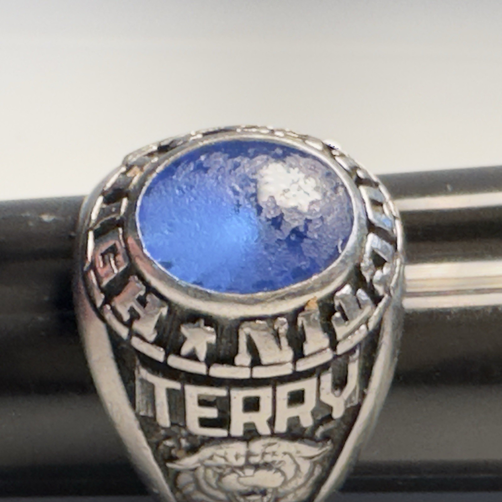 1985 Catoctin High Class Ring Artcarved Siladium Sz 10.5 Agriculture Terry FLAW