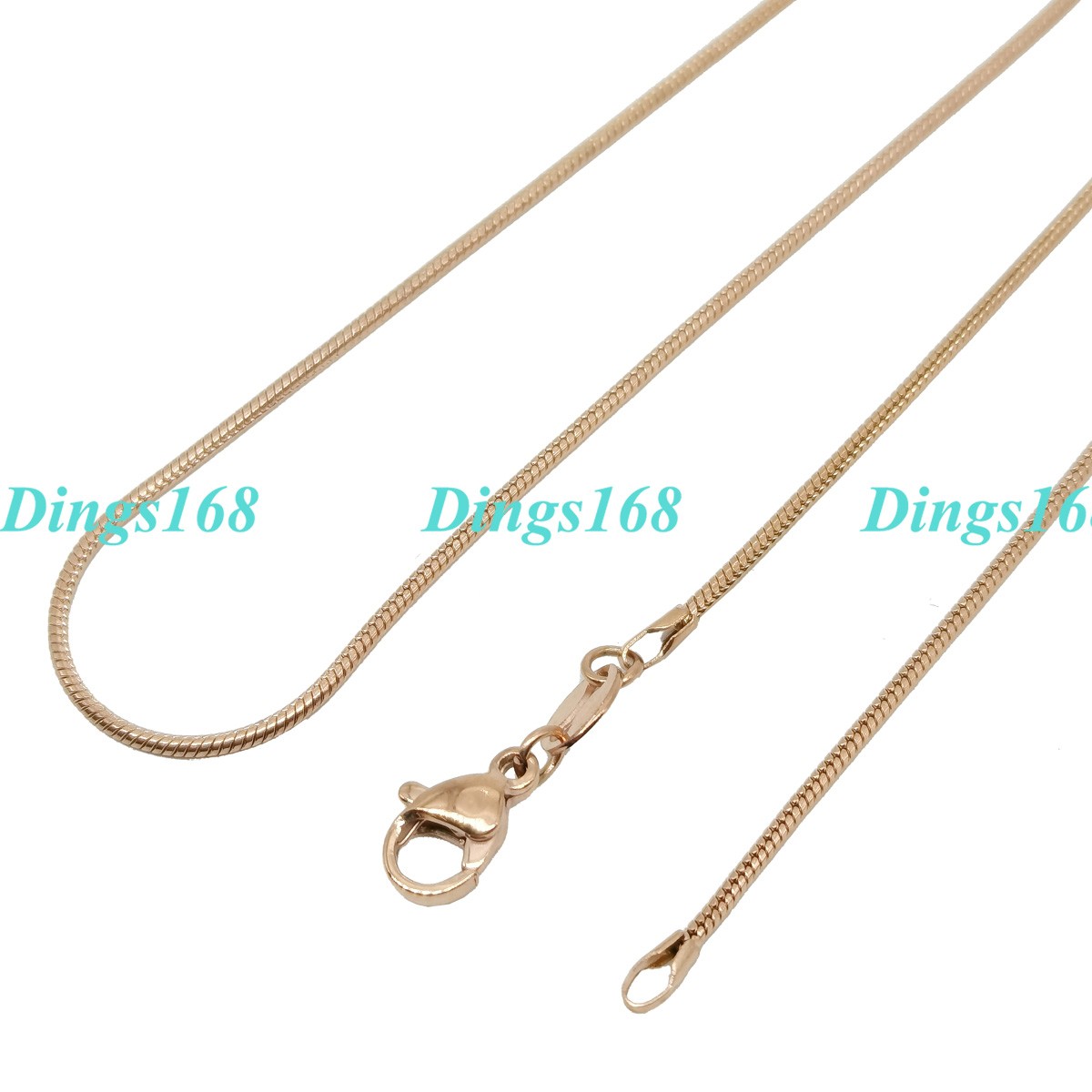 18K Rose Gold Filled 1.2mm Thin Snake Chain Necklace 16″-24 inch Unisex Jewelry