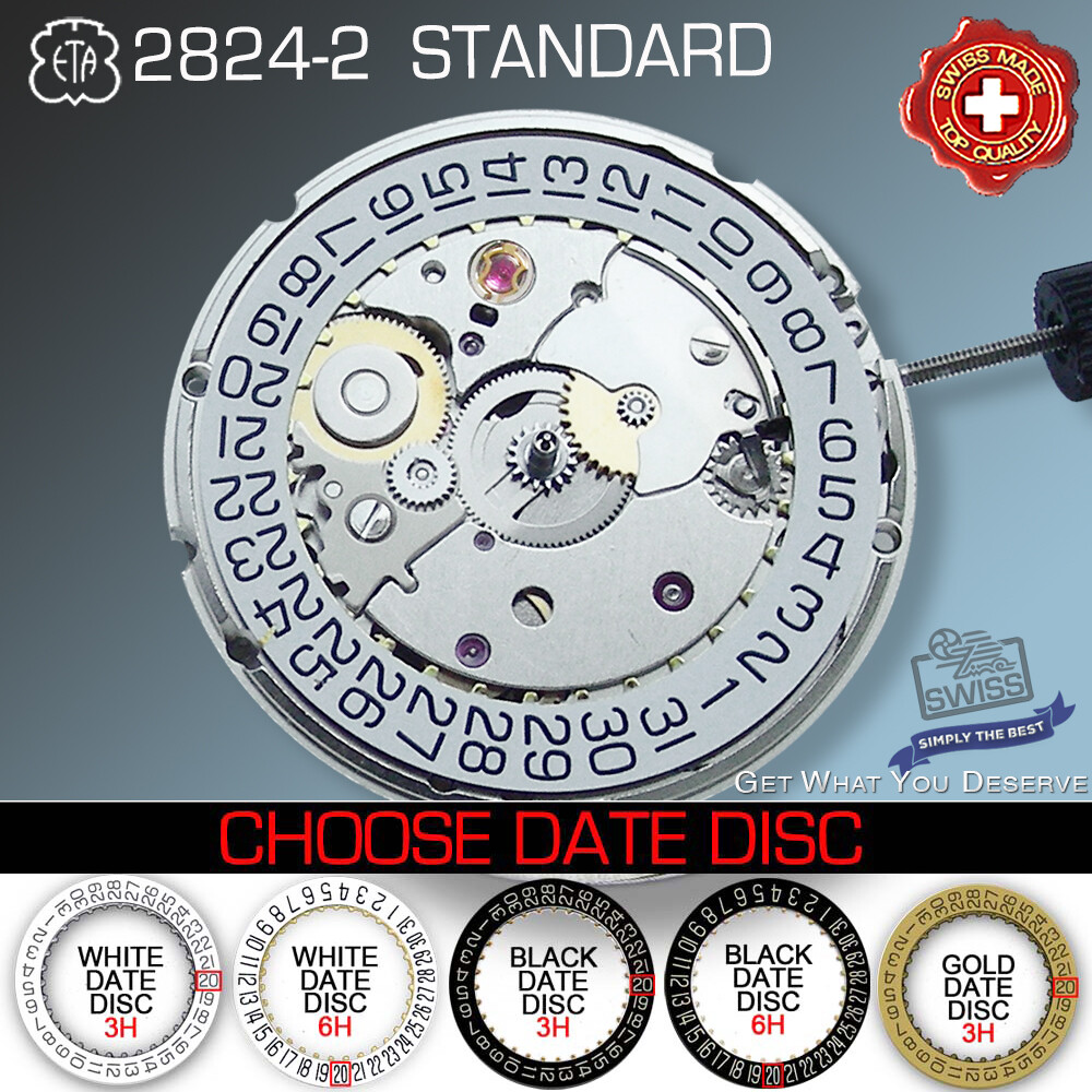 MOVEMENT AUTOMATIC ETA 2824-2, STANDARD, 5 DATE VARIATION SWISS MADE