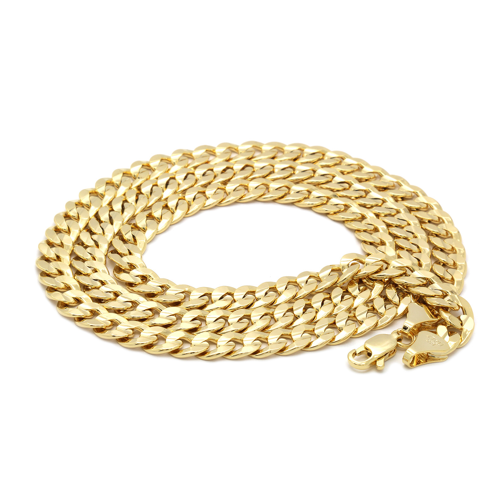 Mens 14k Gold Plated Guadalupe Pendant 5mm 24″ Cuban Necklace Chain(K-4)