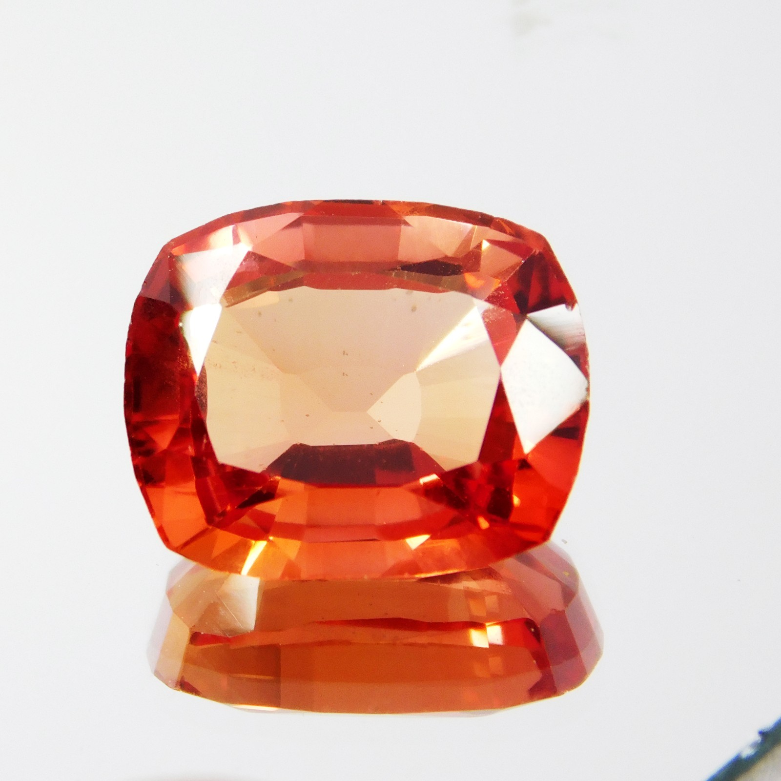 Certified 7.15 Ct Natural Orange Spessartine Garnet Cushion Cut Loose Gemstone