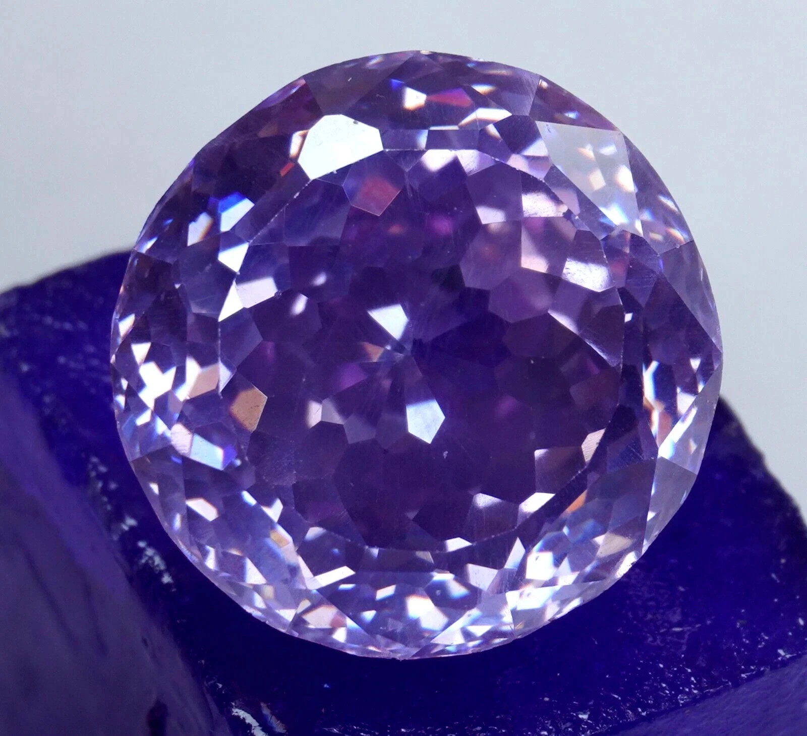 65 Ct Natural Purple Zircon Round Cut Certified Loose Rare Quality Gemstone