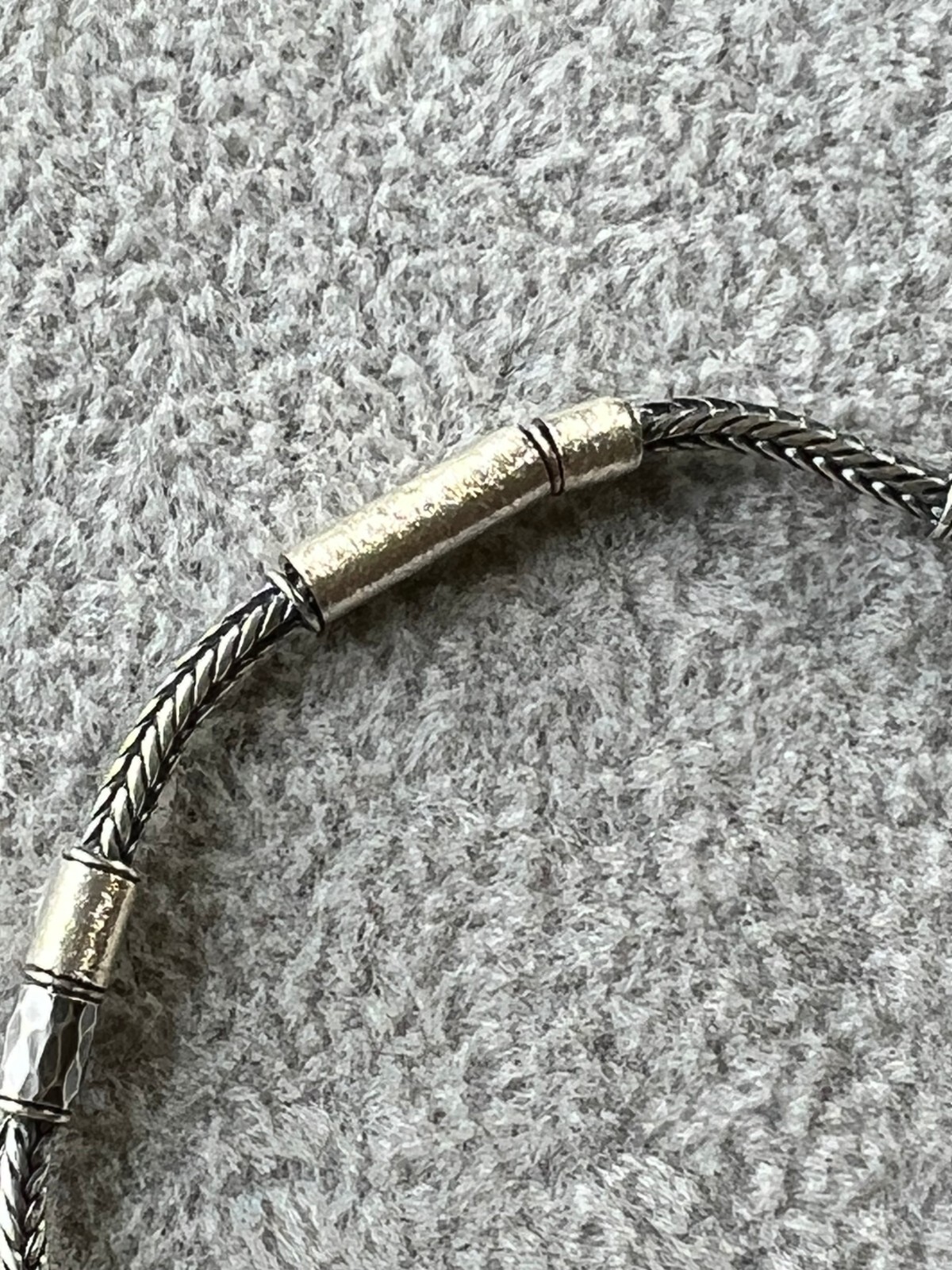 Silpada bracelet 925 Sterling silver satin brushed charms toggle 7.5″ L