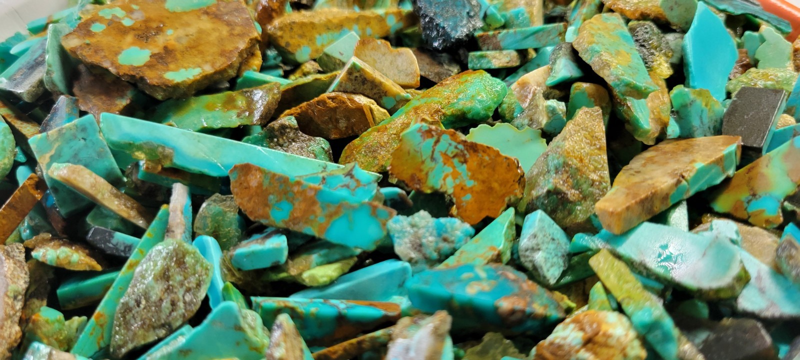Vibrant Natural Stabilized Turquoise Mini Slabs Random USA Mines 50 Grams