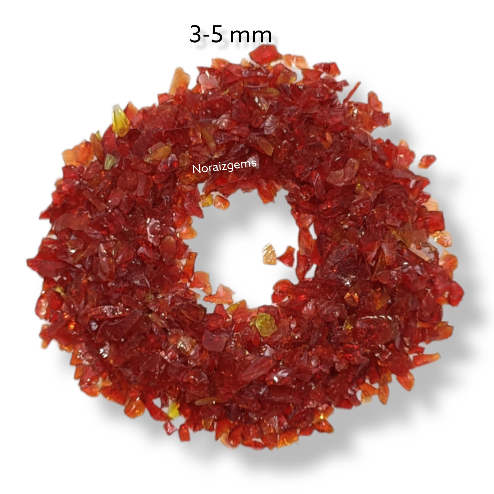 Crushed Orange Hydro Quartz Gemstone Coarse For Woodworking, Ring Inlay, Resin