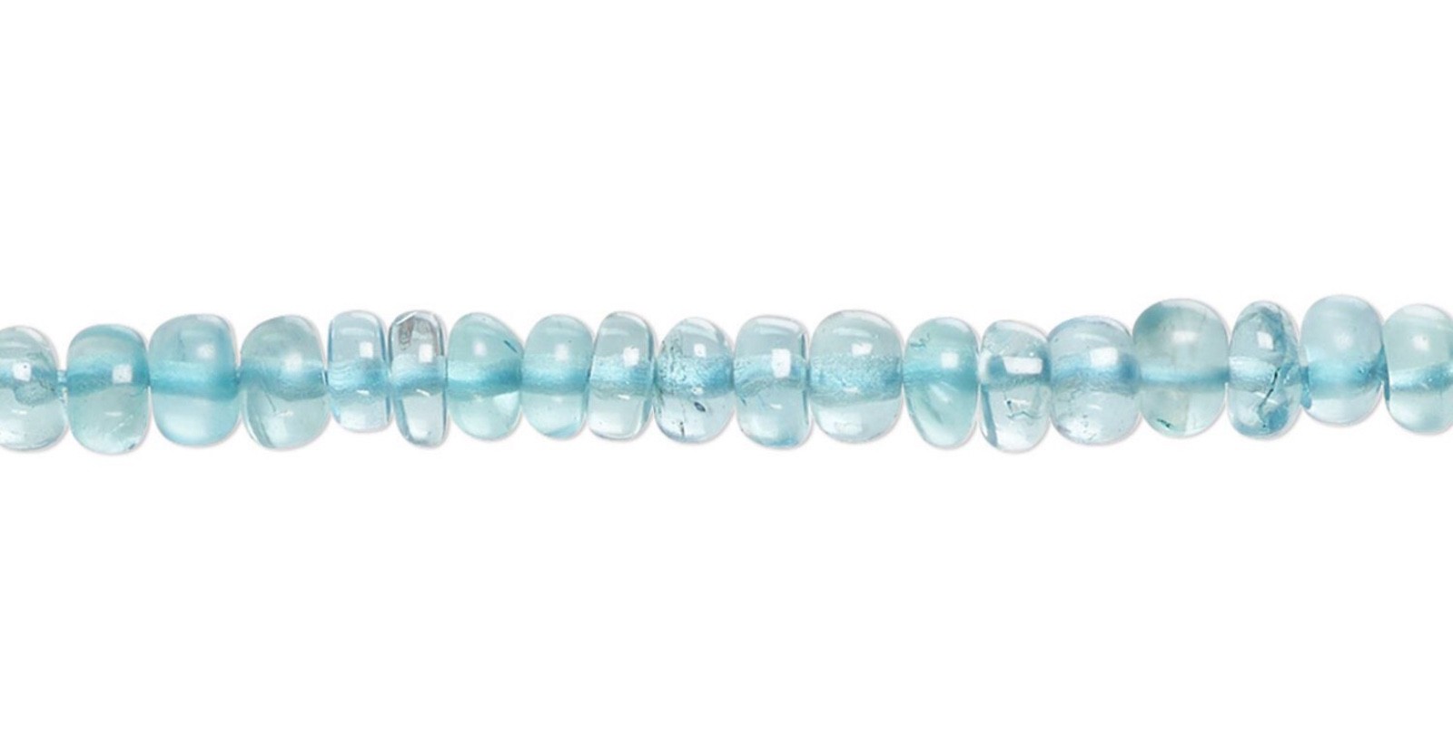 Apatite Natural Gemstone Beads-Rondelle Hand-Cut 16” Strand-3 x 4mm