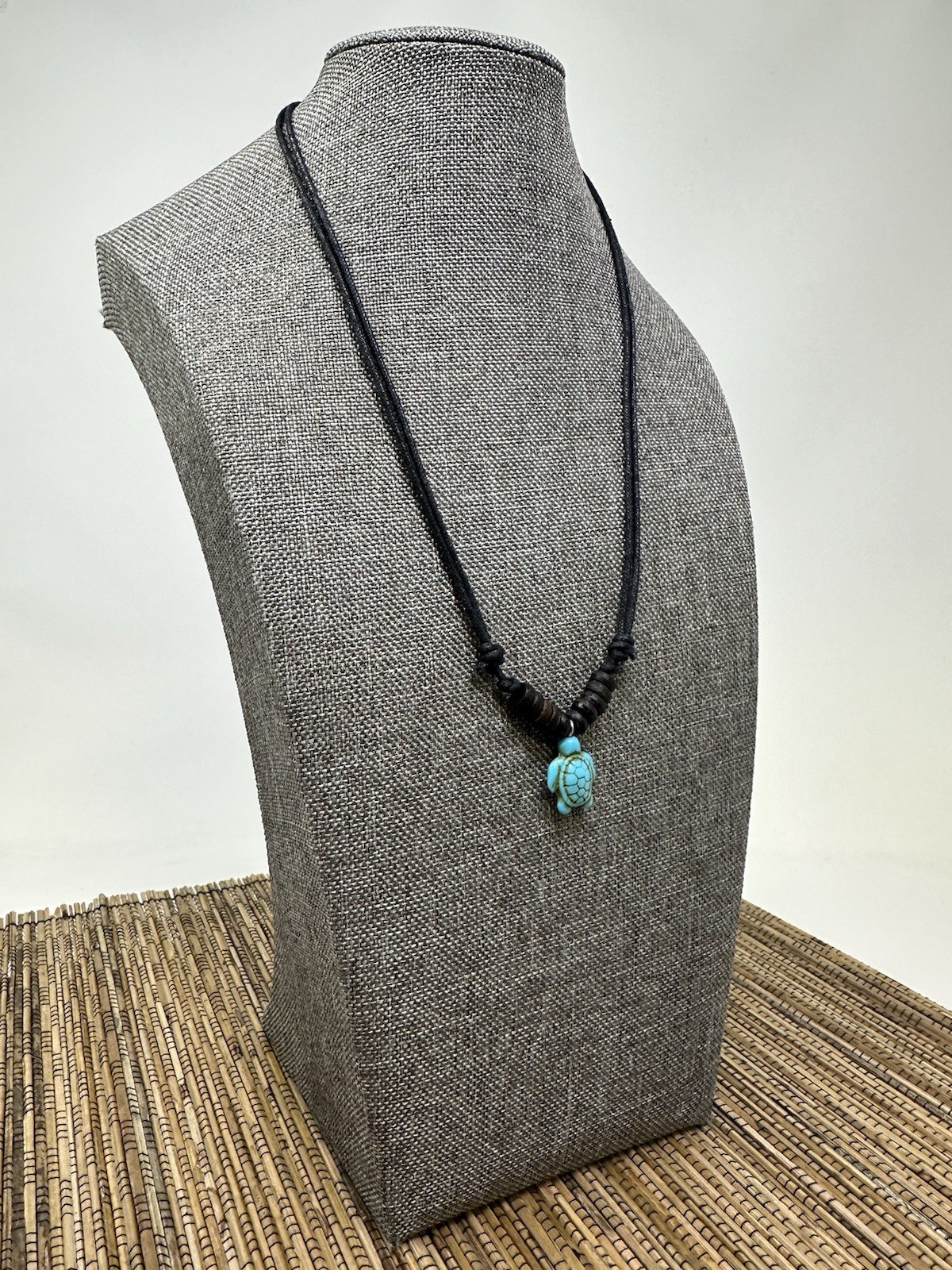 Turquoise Blue Sea Turtle Charm Necklace – Handmade Ocean-Inspired Choker