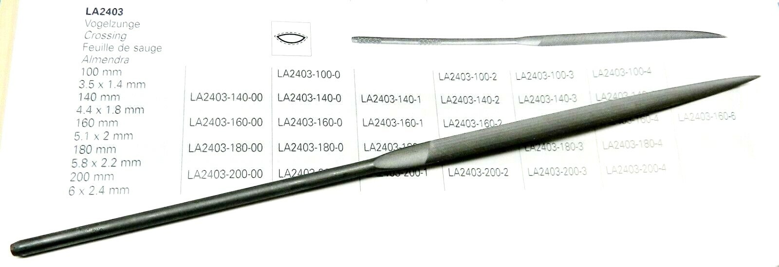 Grobet Vallorbe Crossing Needle File Swiss Made Fine Cut #4 14cm / 5-1/2