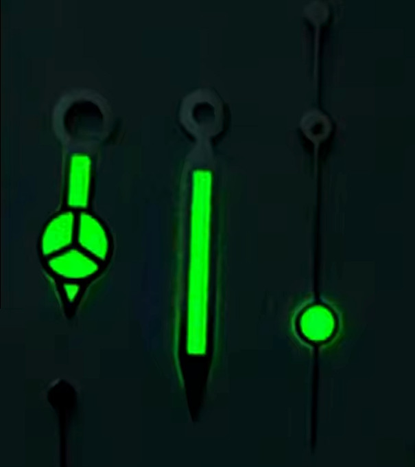 Luminous C3 Green Watch Hands For Seiko NH35 NH36 SKX007 Movement Mercedes-Benz