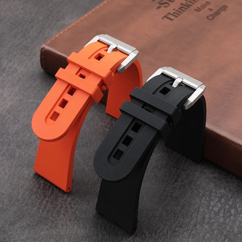 23mm Fluorine Rubber Strap Wrist Band Fits Blancpain Fifty Fathoms 5015 5200