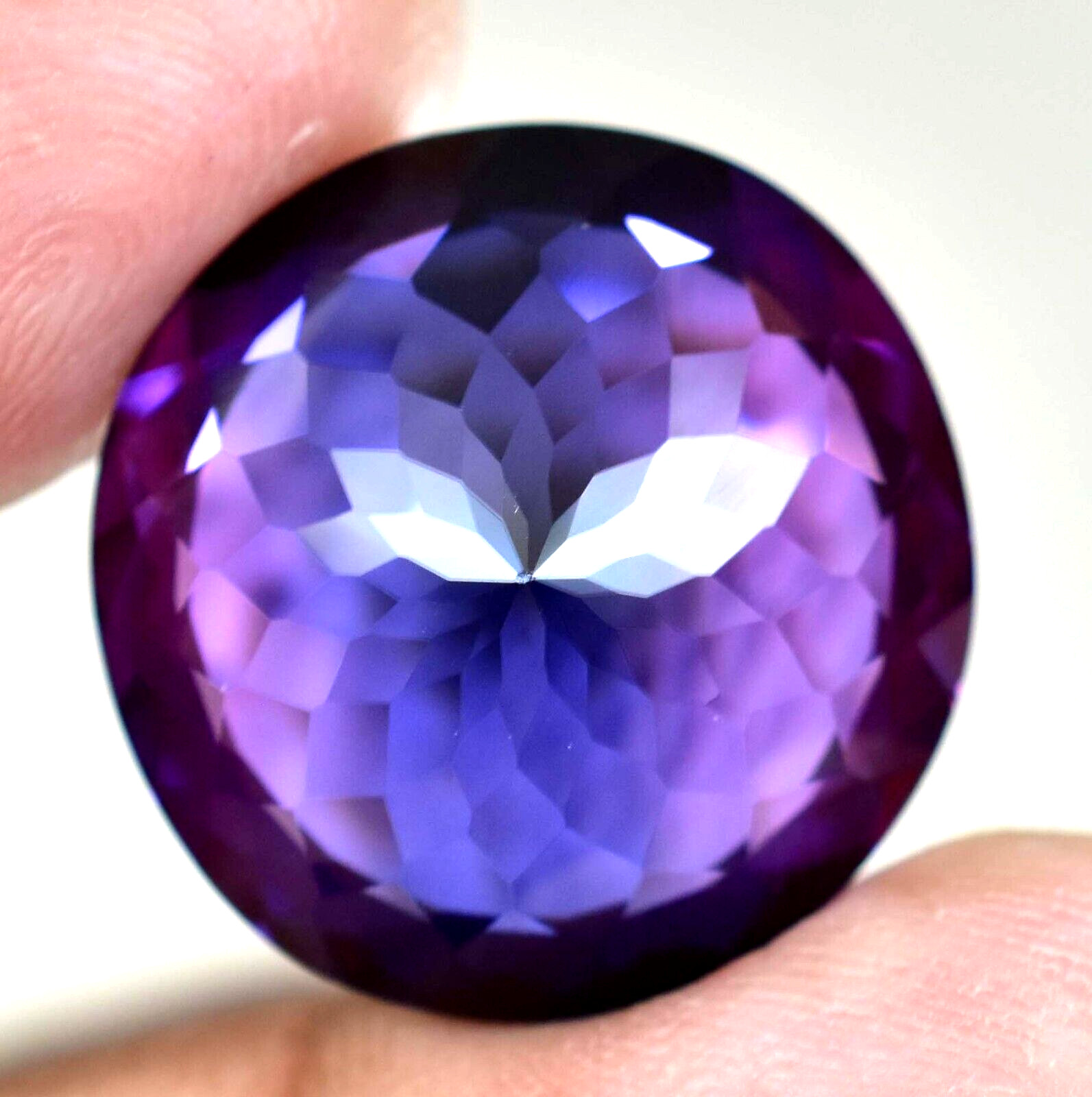 Natural 36.60Ct Boysenberry Sapphire AGL Certified Round Stunning Loose Gemstone