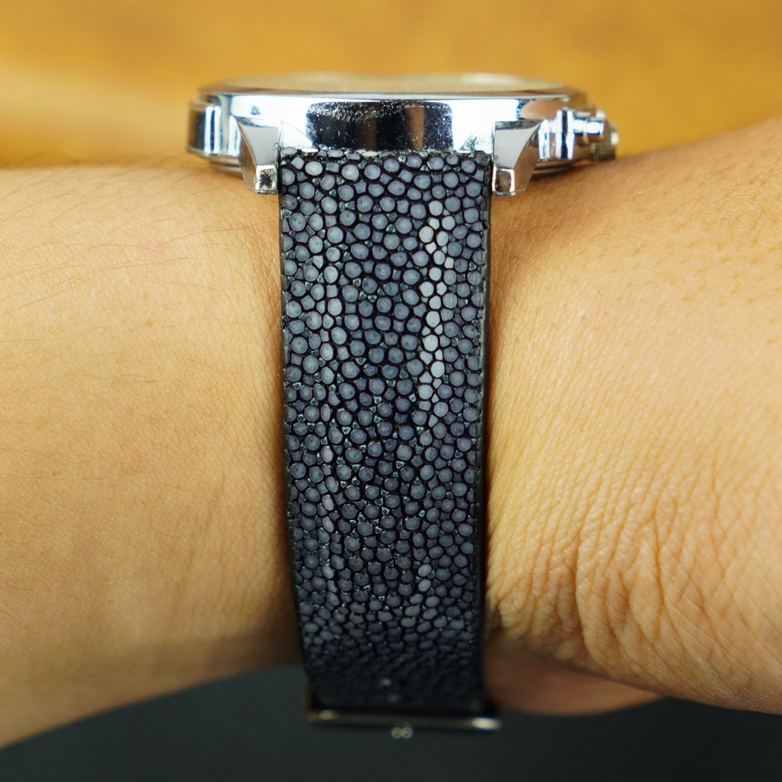 Luxury Stingray Watch Band Men Real Stingray Leather Skin Watch Strap Handmade