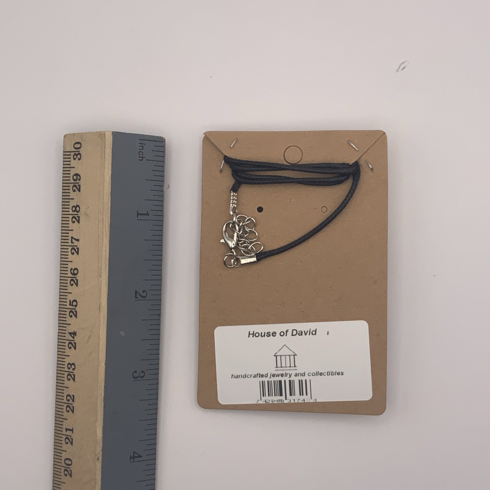 House Of David Handmade Cross Necklace Blue Midnight