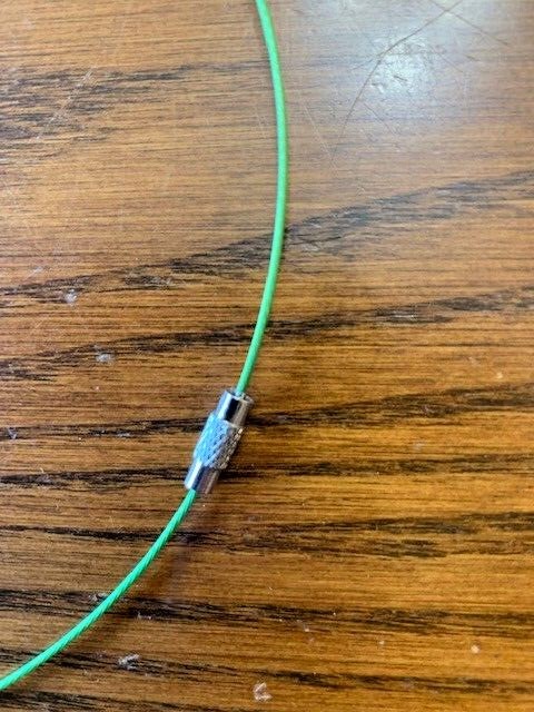 10 pcs Green Memory Wire Choker Coated Necklaces with Silver Screw Clasps – 18″