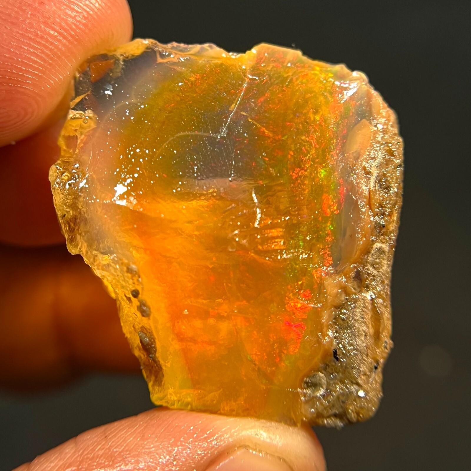 56 Carat Opal Rough Natural Ethiopian Opal Raw Welo Opal Multi Fire Gemstone