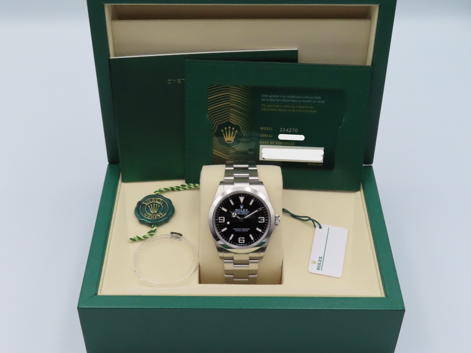 2025 Rolex Explorer I 224270 Black Dial Men’s 40mm Pre-Owned Wristwatch Full Set