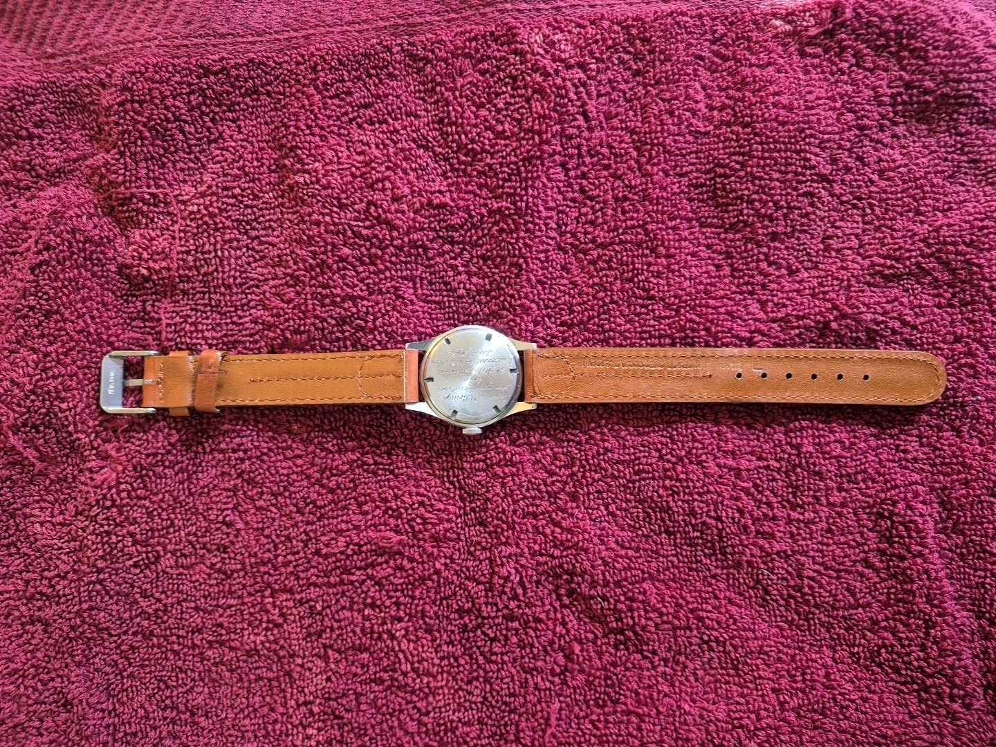 Vintage 1948 Peerex Fond Acier Inoxydable Manual Winding Wristwatch (Engraved)