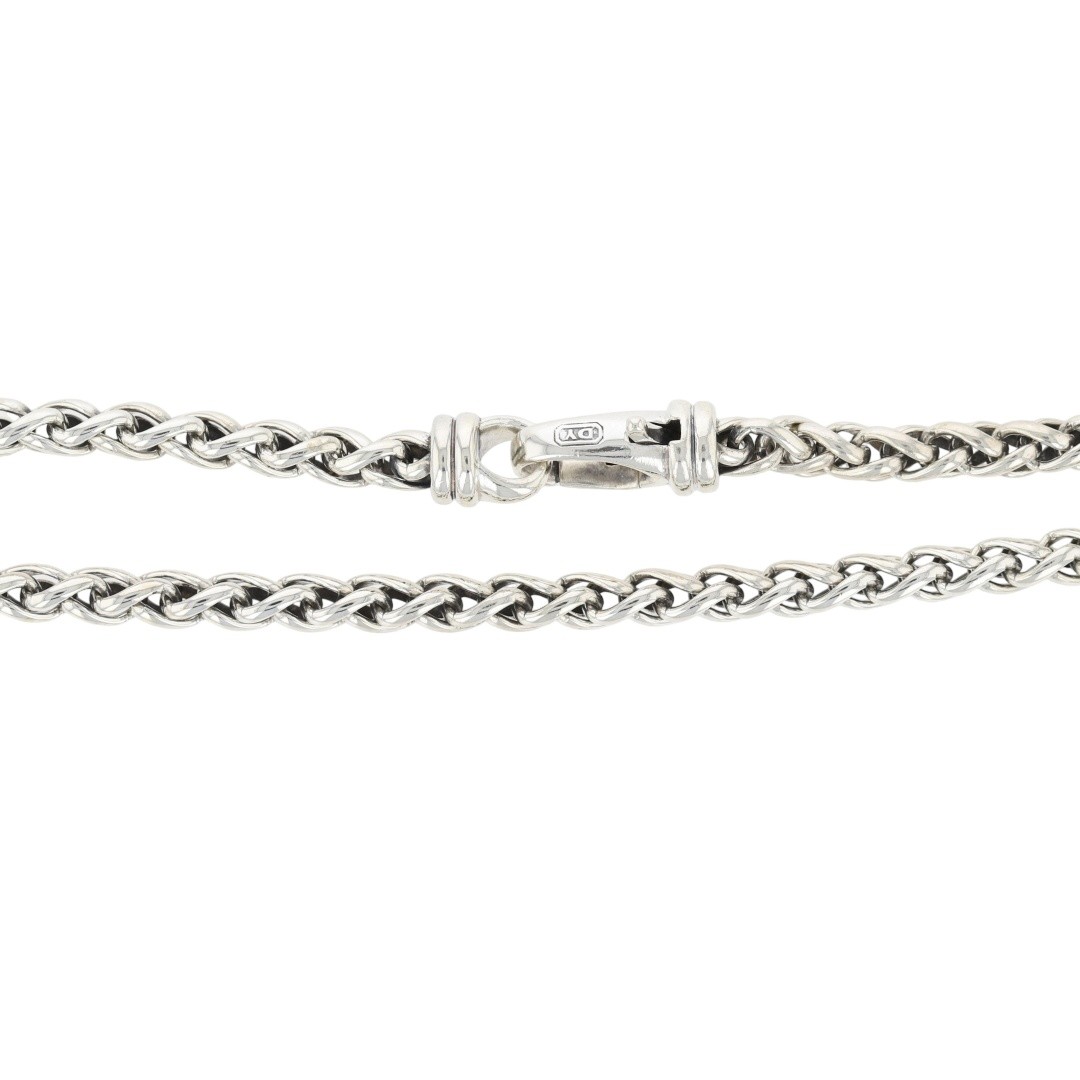 David Yurman 4.2mm Wheat Link Chain 8″ Bracelet Sterling Silver 13.20 Grams