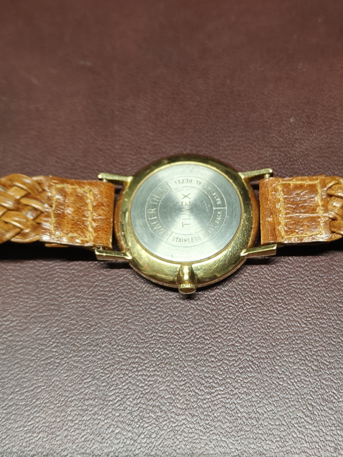 1968 Timex Wafer Thin manual wind 33 mm Gold Tone Vintage Runs Great