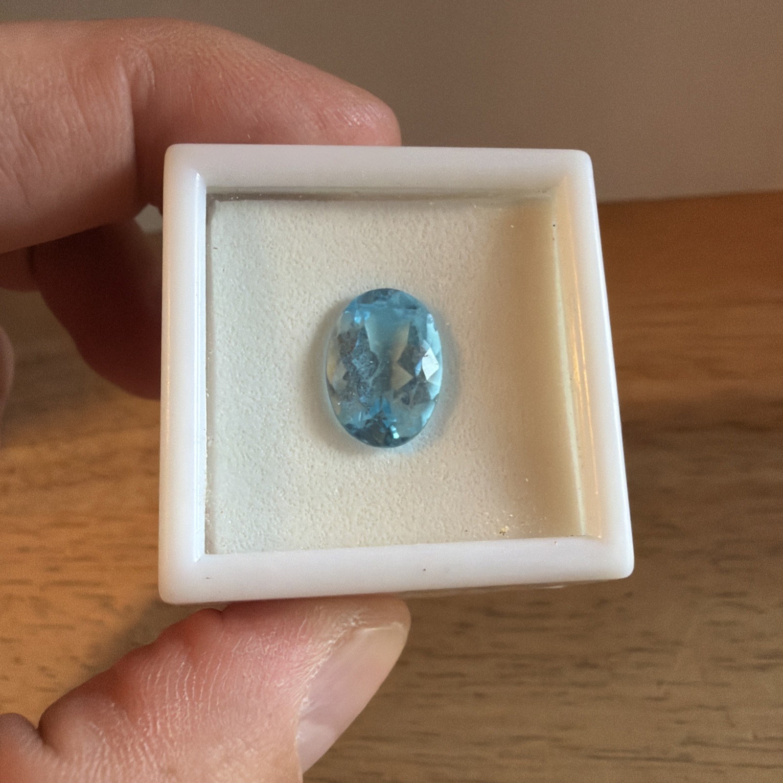 Loose Lot of 4 Various Gemstones White YAG, Tanzanite, Blue Topaz