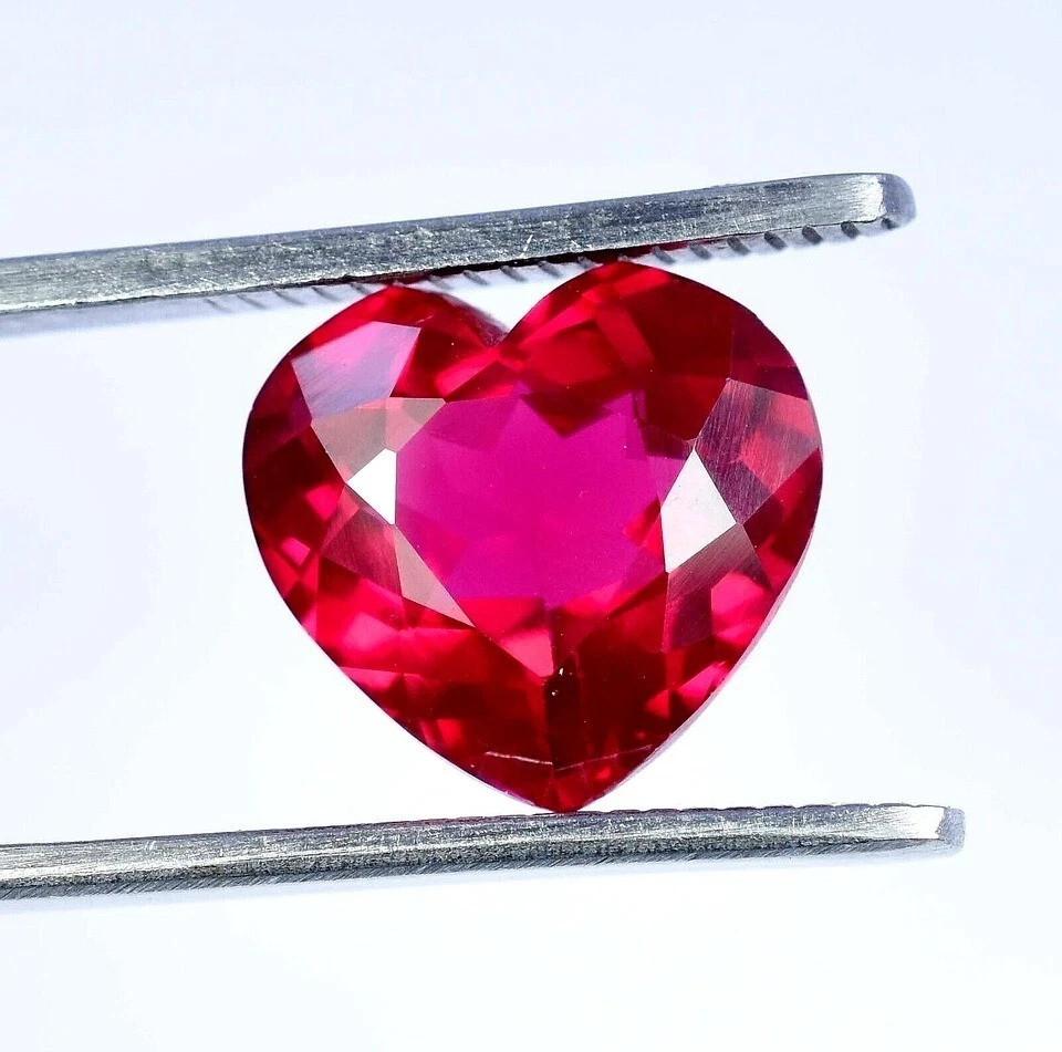 10.00 Ct+ Certified Natural BURMA Pigeon Blood Red Ruby Heart Cut Loose Gemstone