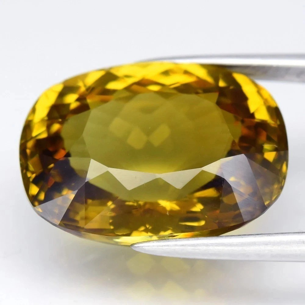 10.23 Ct Natural Flawless Ceylon Yellow Sapphire Cushion Certified Gemstone