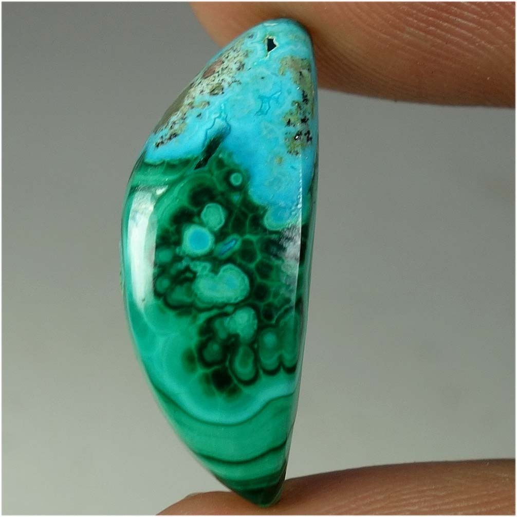 Natural Malachite Chrysocolla Fancy Cabochon Gemstone 16.65Cts 08x 25x 05mm