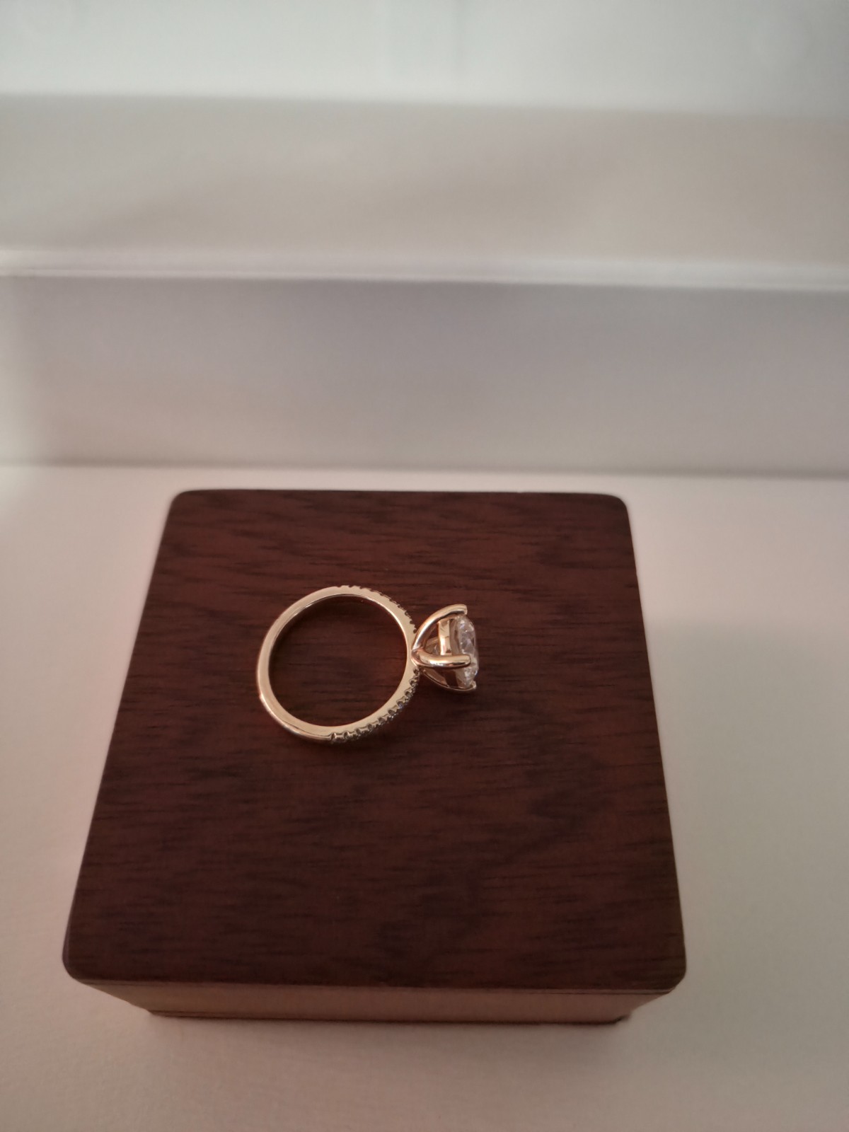 LAB CREATED DIAMOND RING – 14k ROSE GOLD – 2.53 ROUND VS1 RARE CARAT – 6.25 SIZE