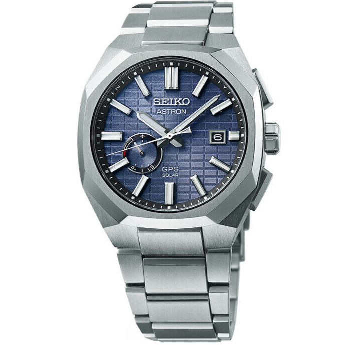 SEIKO ASTRON SBXD013 NEXTER Titanium GPS Radio Solar Watch Blue Gray Dial 41.2mm