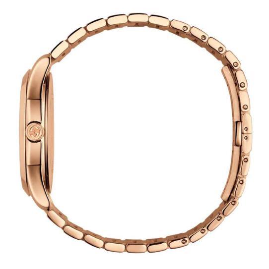 Gucci G-Timeless Stainless Steel Rose Gold Dial Watch – YA126482 ($1010 MSRP)