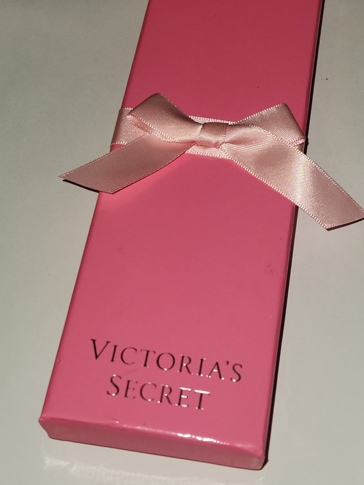 Victoria’s Secret Gold Angel Wing Charm Necklace in Pink Gift Box