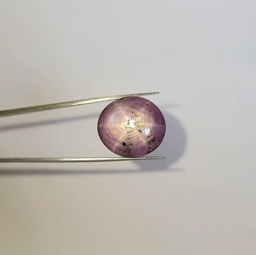 Natural 45.70 ct Star Ruby Pink Oval Cabochon untreated loose gemstone