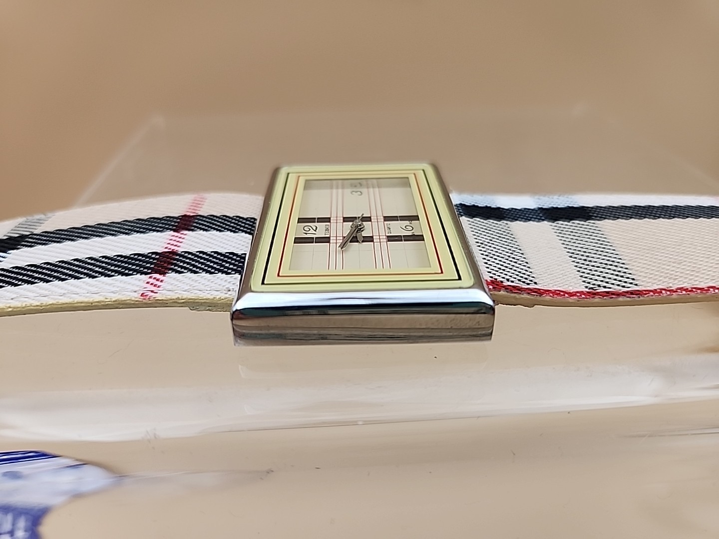 BIJOUX TERNER Silver Tone/ Plaid Styled Women’s Fashion Watch NEW BATTERY