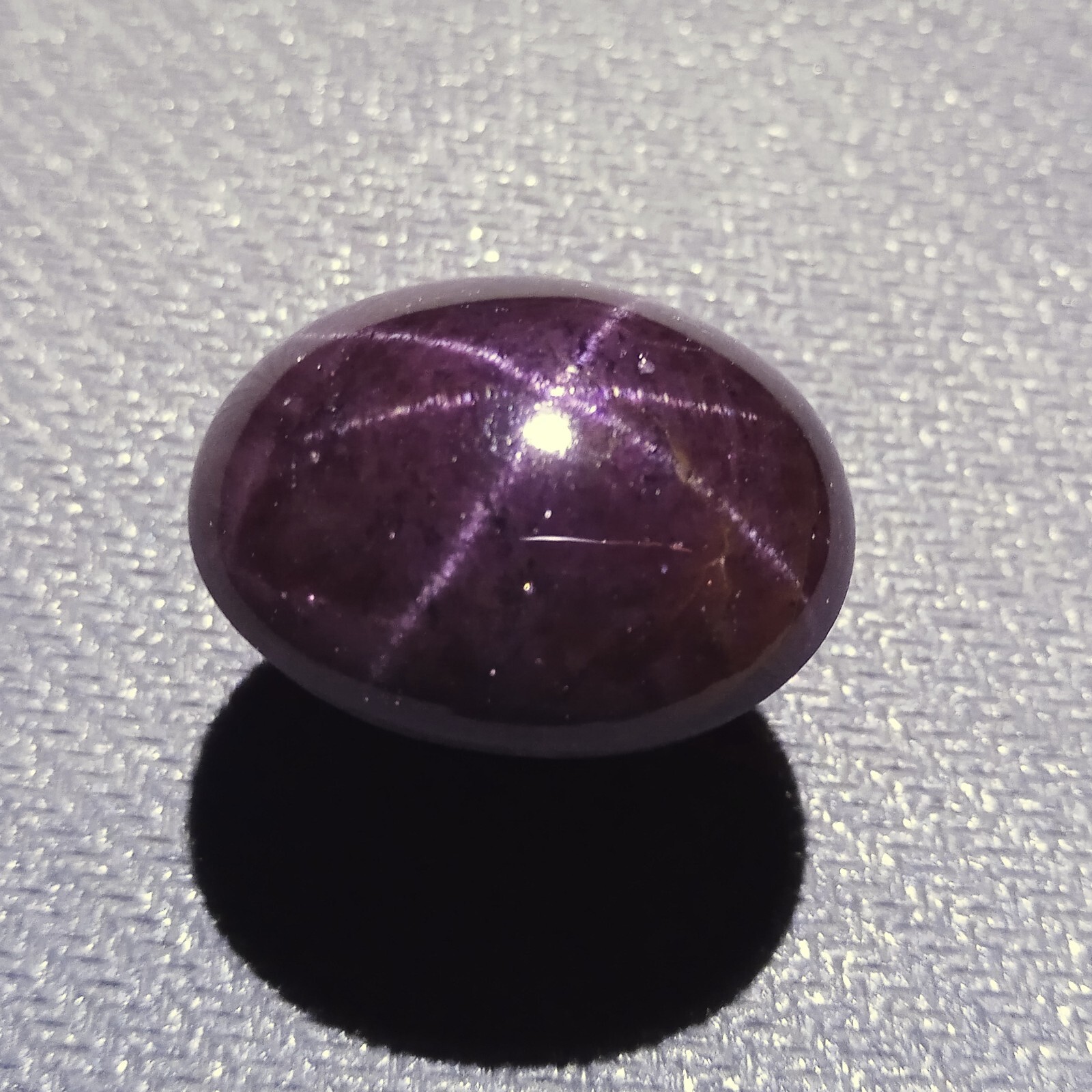 50.5 Ct 24×19.2×9.3 MM Natural 6-Ray Star Purple Red Garnet Star Oval Cabochon