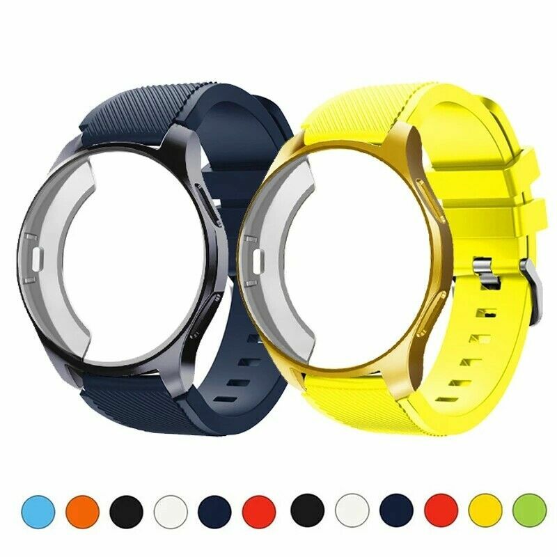 For Samsung Galaxy Watch 3 41mm 45mm Watch Wrist Band Silicone Strap /Case Cover