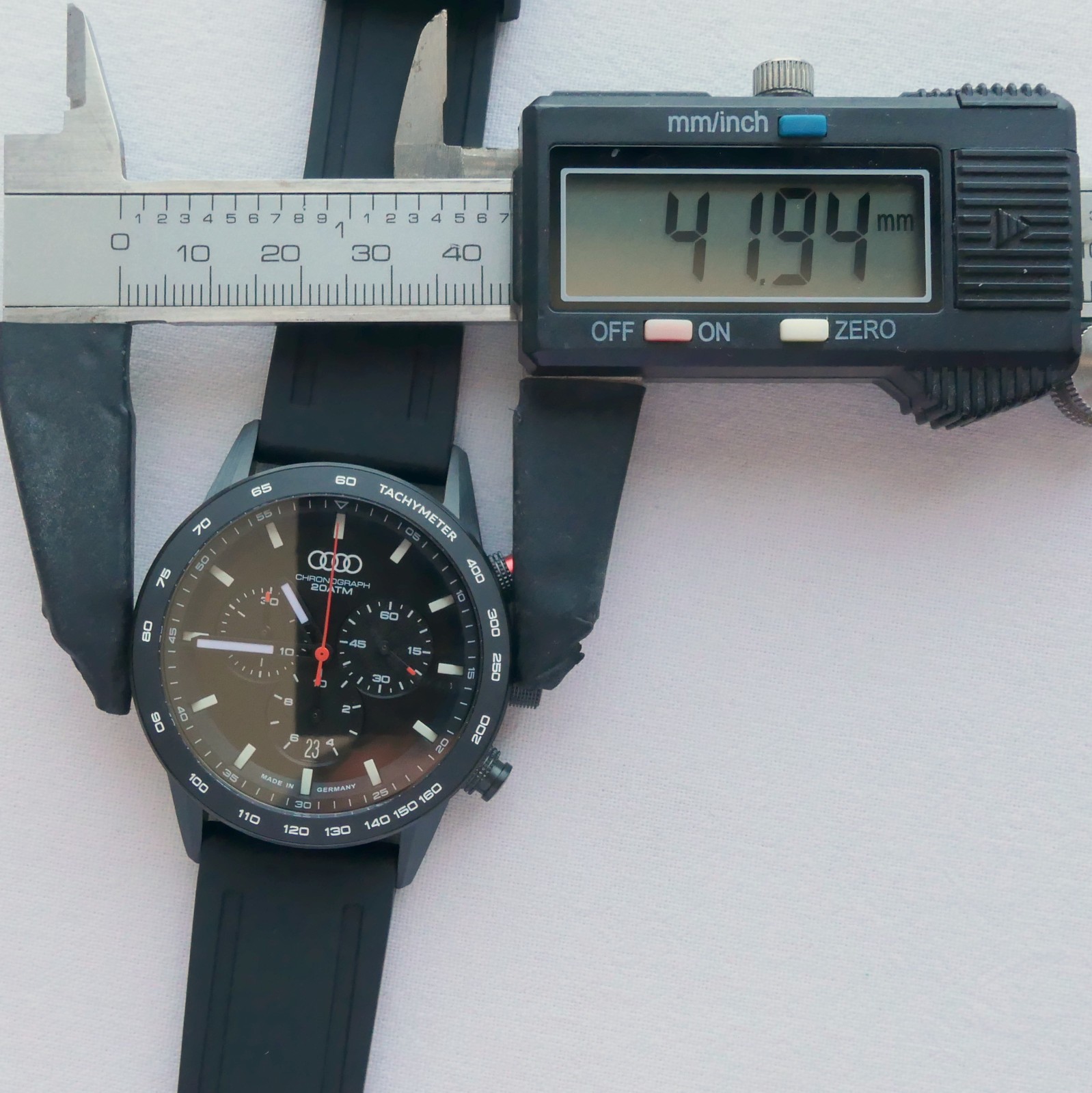 Audi Sport Driver Diver Racing Car Accessory Chronograph Made in Germany Watch