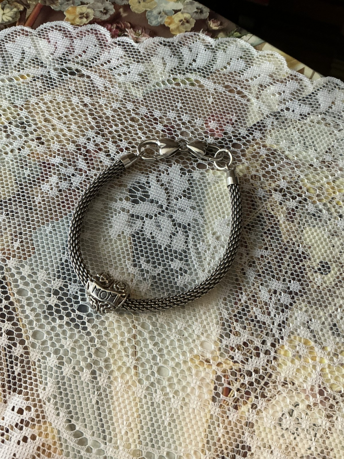 NEW Brighton Add Charm Mesh Bracelet includes MOM heart bead