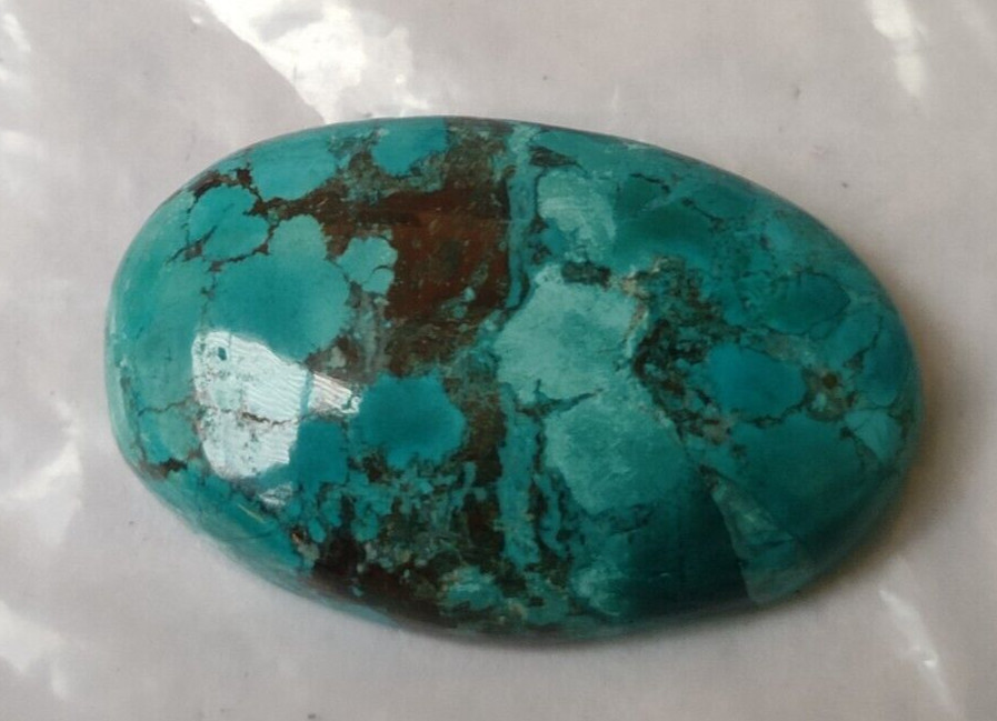 Natural TURQUIOSE 24.45 Ct. Oval Cabochon Untreated Blue Loose Gemstone Gifts