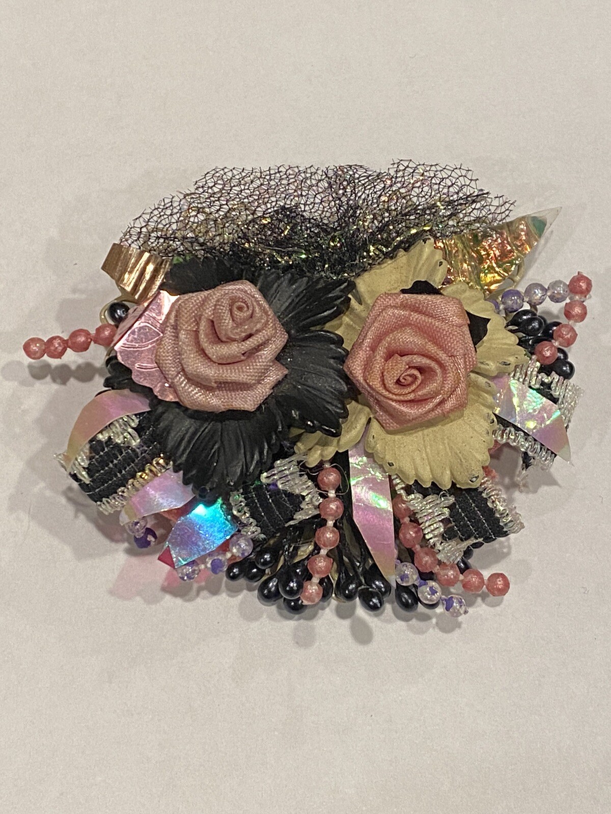 Handmade recycled Art Brooch by Ira Ono Signed Trashface OOAK