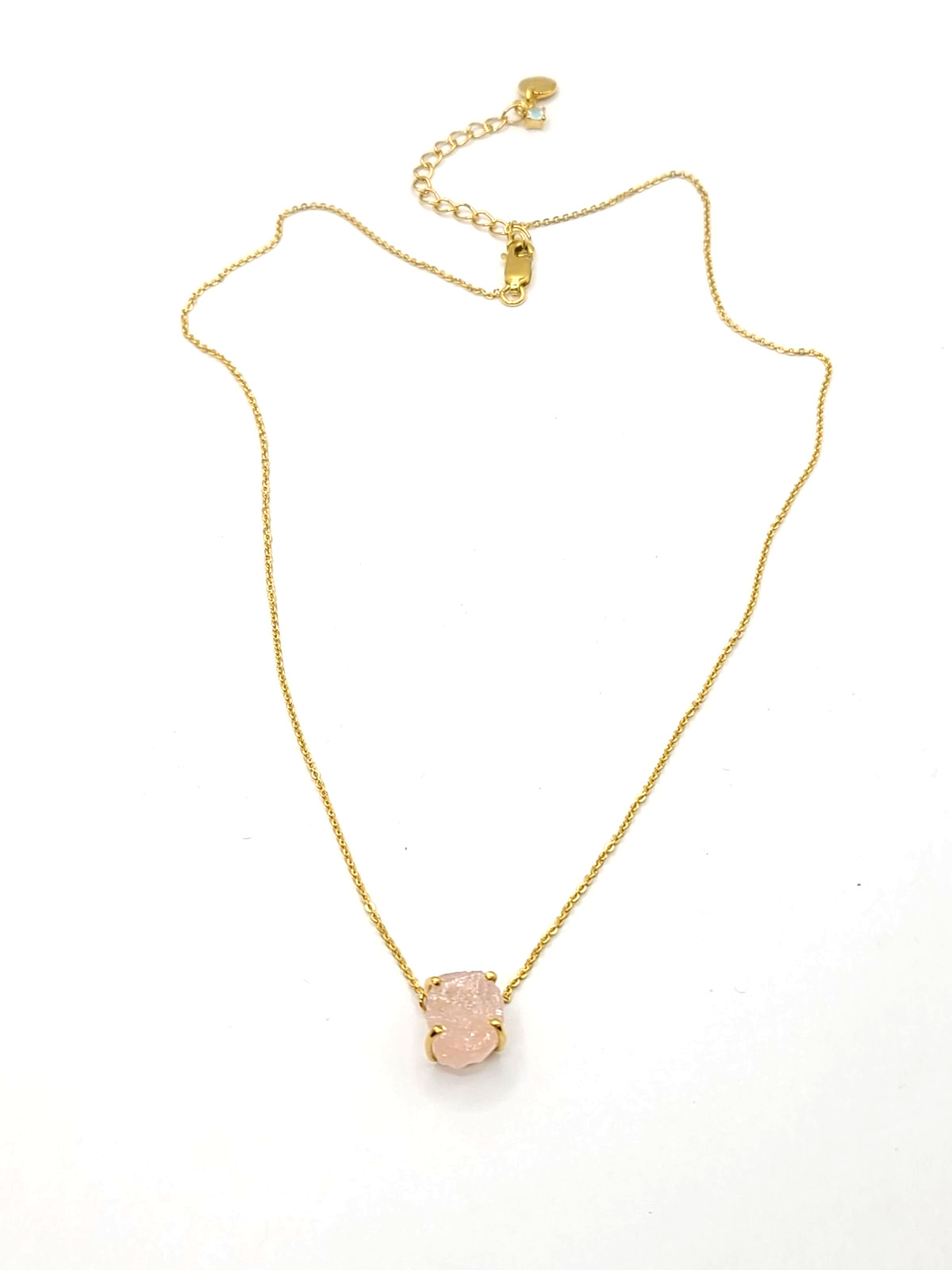 Moon Magic Raw Crystal Vermeil Necklace – Rose Quartz ‘Self-Love’